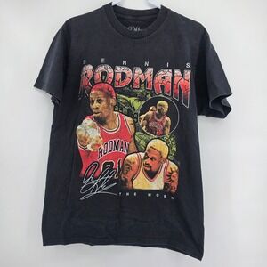 Dennis Rodman Shirt The Worm Graphic Tee Rodman Apparel Black Medium NBA Bulls